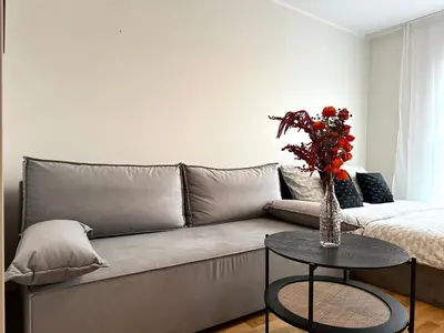 Część wypoczynkowa w obiekcie Madalińskiego Apt 26 - Balcony & Lift - 700m Main Station