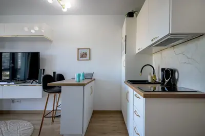 Kuchnia lub aneks kuchenny w obiekcie RentPlanet - Studio Hallera
