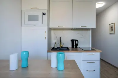 Kuchnia lub aneks kuchenny w obiekcie RentPlanet - Studio Hallera