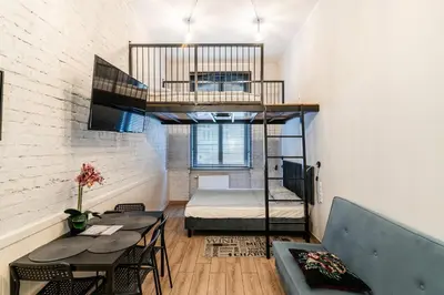 Część wypoczynkowa w obiekcie Apartament Paryski nr 5- Centrum, Wifi, 24 Check-in