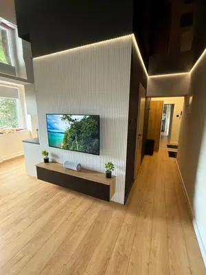 Telewizja i/lub zestaw kina domowego w obiekcie Apartament Warszawska