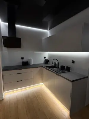 Kuchnia lub aneks kuchenny w obiekcie Apartament Warszawska