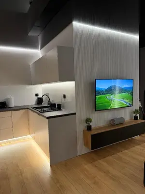 Kuchnia lub aneks kuchenny w obiekcie Apartament Warszawska