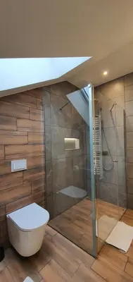 Łazienka w obiekcie Villa Sjesta komfortowe apartamenty, prywatny parking, gratis parking w centrum miasta
