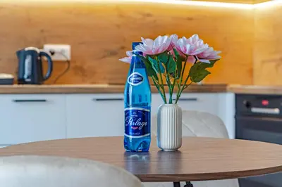 Kuchnia lub aneks kuchenny w obiekcie Apartament Odrzańskie Tarasy, Klimatyzacja, PW INVEST HOME