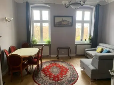 Część wypoczynkowa w obiekcie Spacious 3BR Apartment 2 Bathrooms Nadodrze City Center