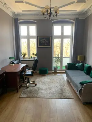 Część wypoczynkowa w obiekcie Spacious 3BR Apartment 2 Bathrooms Nadodrze City Center