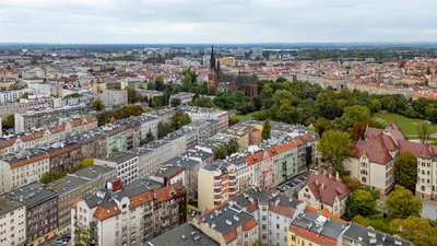 Widok na miasto Wrocław z tego apartamentu
