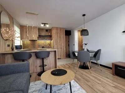 Kuchnia lub aneks kuchenny w obiekcie Apartament Opawska 2