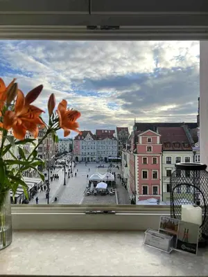Widok na miasto Wrocław z tego apartamentu