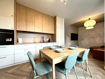 Kuchnia lub aneks kuchenny w obiekcie Kotlarska 39 Apartment - Self Check-In 20h