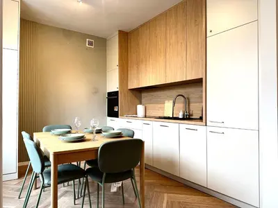 Kuchnia lub aneks kuchenny w obiekcie Kotlarska 39 Apartment - Self Check-In 20h