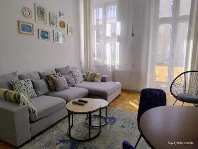 Część wypoczynkowa w obiekcie Piastowska Apartment
