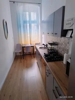 Kuchnia lub aneks kuchenny w obiekcie Piastowska Apartment