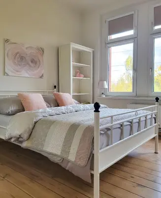 Łóżko lub łóżka w pokoju w obiekcie Apartment Nowe Gliwice