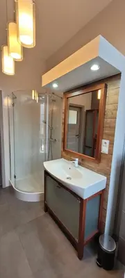 Łazienka w obiekcie Niebieski apartament pod Borową Górą