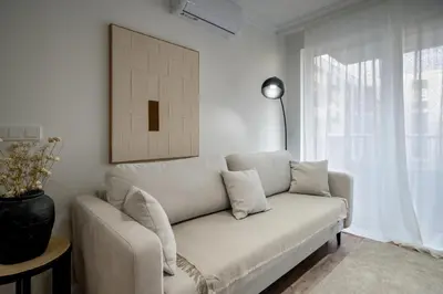 Część wypoczynkowa w obiekcie RentPlanet - Apartament Braniborska 74