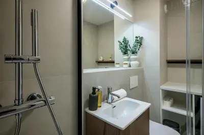 Łazienka w obiekcie RentPlanet - Apartament Braniborska 74