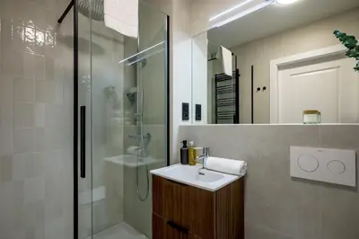 Łazienka w obiekcie RentPlanet - Apartament Braniborska 74