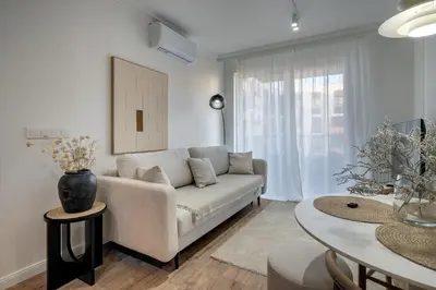 Część wypoczynkowa w obiekcie RentPlanet - Apartament Braniborska 74