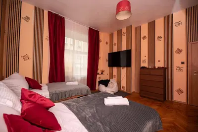 Łóżko lub łóżka w pokoju w obiekcie Tadeusza Kosciuszki 6