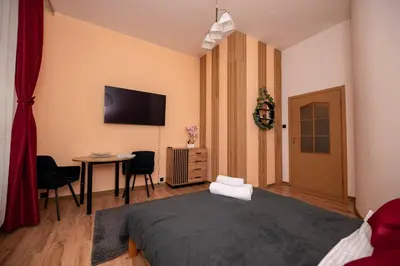 Łóżko lub łóżka w pokoju w obiekcie Tadeusza Kosciuszki 6