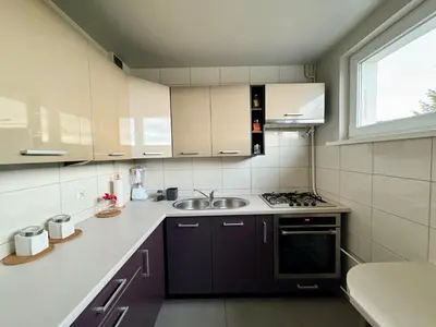 Kuchnia lub aneks kuchenny w obiekcie GRAFIT - Apartament na wzgórzu - Polanica Zdrój