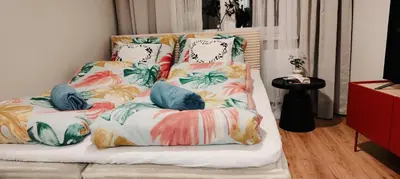 Łóżko lub łóżka w pokoju w obiekcie Apartament z Windą