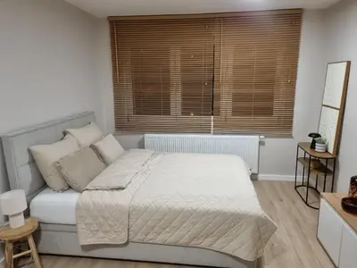 Łóżko lub łóżka w pokoju w obiekcie Apartament Sobótka