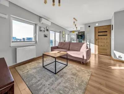 Część wypoczynkowa w obiekcie Kurkowa Cozy Apartment by BookingHost