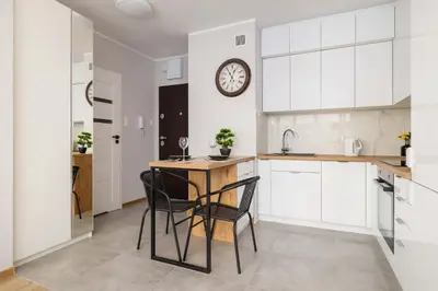 Kuchnia lub aneks kuchenny w obiekcie Poezji Gliwice Modern&Bright Apartment with Balcony by Noclegi Renters