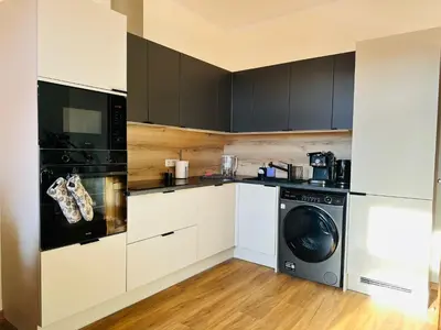Kuchnia lub aneks kuchenny w obiekcie Apartament Ratuszowy