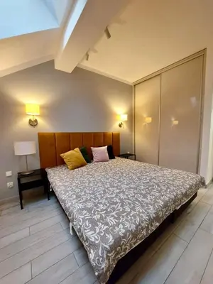 Łóżko lub łóżka w pokoju w obiekcie Apartamenty Czarna Góra 31