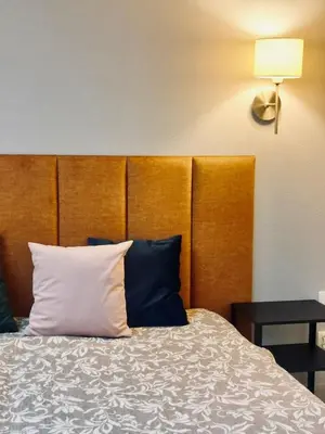 Łóżko lub łóżka w pokoju w obiekcie Apartamenty Czarna Góra 31