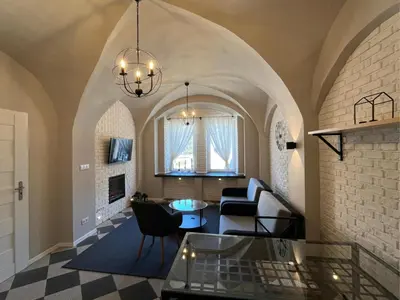 Telewizja i/lub zestaw kina domowego w obiekcie Apartament Florian Rynek 3