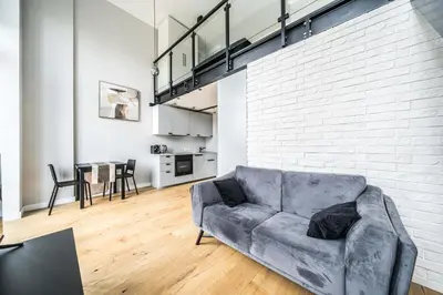 Kuchnia lub aneks kuchenny w obiekcie Adria City Loft