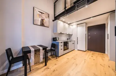 Kuchnia lub aneks kuchenny w obiekcie Adria City Loft