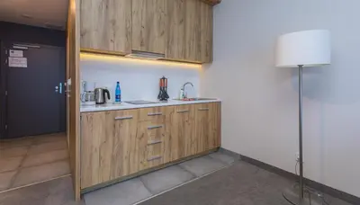 Kuchnia lub aneks kuchenny w obiekcie Aparthotel Apartamenty Czarna Góra 418