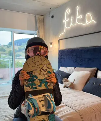 Łóżko lub łóżka w pokoju w obiekcie Fika Studio Czarna Góra