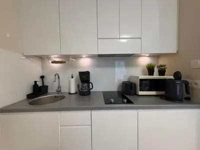 Kuchnia lub aneks kuchenny w obiekcie RESTO Apartament - Czarna Góra STUBAI