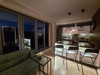 Kuchnia lub aneks kuchenny w obiekcie Apartament Centrum Krawiecka 1