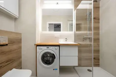 Łazienka w obiekcie Stylish Apartment for 4 People with Underground Parking by Noclegi Renters