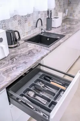 Kuchnia lub aneks kuchenny w obiekcie APARTAMENTY z GÓRSKIM KLIMATEM