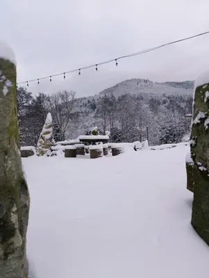 Obiekt Domki pod lipą zimą