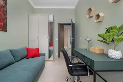 Część wypoczynkowa w obiekcie Exclusive Apartment in Wrocław with 2 Parking Spaces, Desk and Air Conditioned Living Room by Renters Prestige