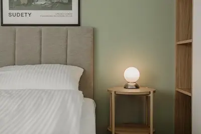 Łóżko lub łóżka w pokoju w obiekcie Premium Apartment Podzamcze - Wałbrzych - Fair Rentals