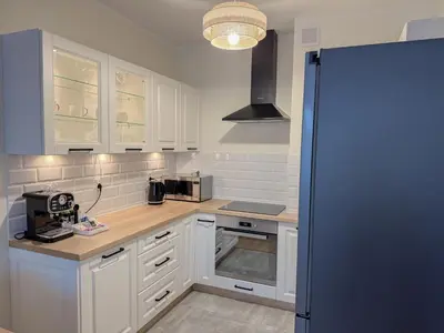 Kuchnia lub aneks kuchenny w obiekcie Apartament Ptasia Góra