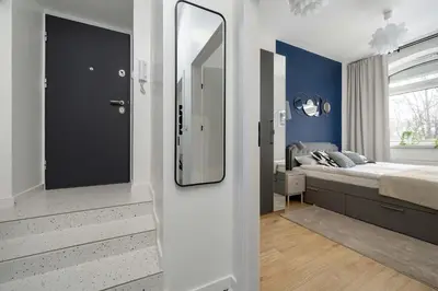 Łóżko lub łóżka w pokoju w obiekcie Comfortable Apartment for 4 Guests, Pet Friendly by Noclegi Renters