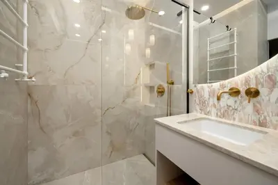 Łazienka w obiekcie Stylish Studio in Wrocław with Air Conditioning, Close to the Market Square by Renters Prestige
