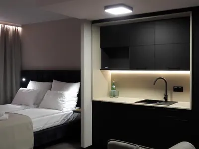 Łóżko lub łóżka w pokoju w obiekcie Piano Property Rental Wrocław